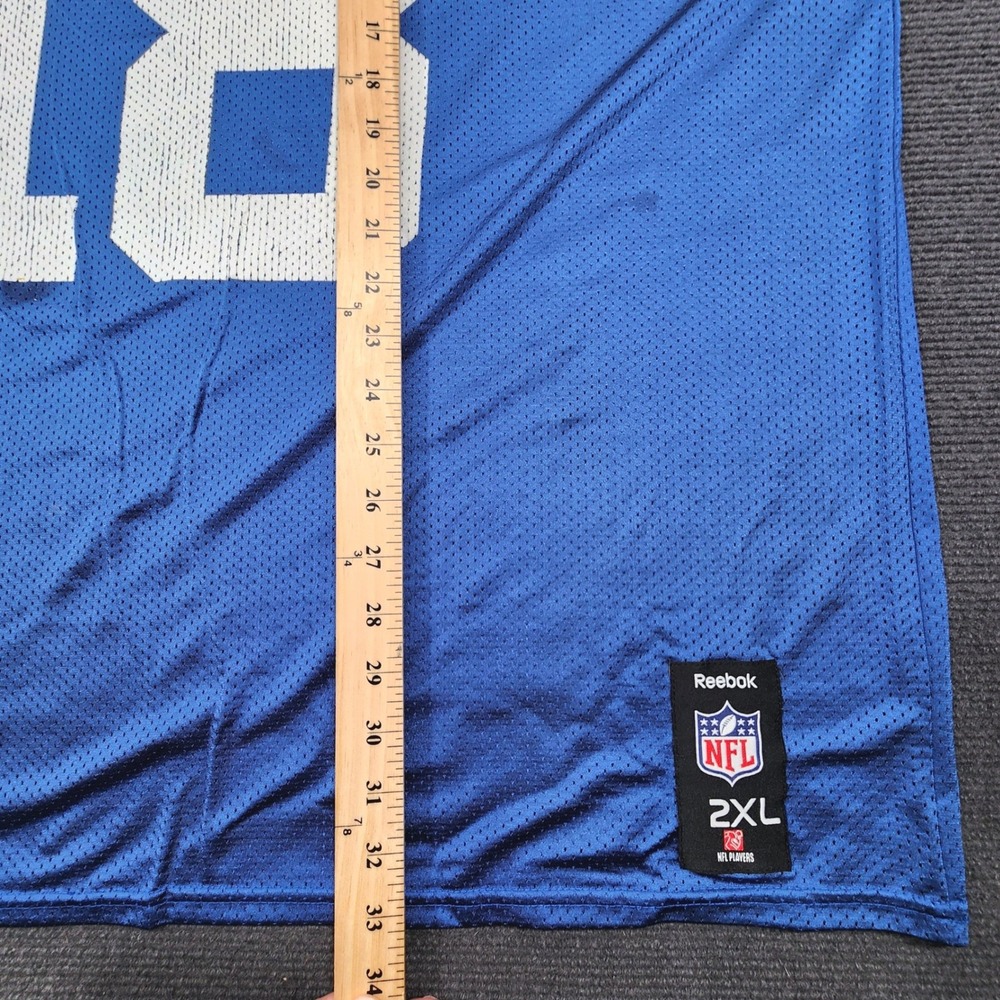 Reebok NFL Indianapolis Colts Peyton Manning Jersey Mens 2XL Blue V-Neck Sports - Picture 10 of 15